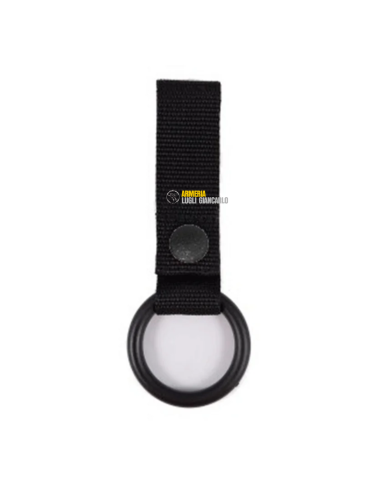 Porta manganello in nastro con bottone per guardia giurata/polizia locale colore nero codice 1301-059