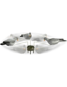 TRIPLE PIGEON LUCKY DUCK EDGE GIOSTRA COLOMBACCI Giostra girevole a terra con tre colombacci flocked