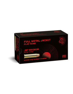 CARTUCCE CALIBRO 357 MAG.COLPI GECO FULL METAL JACKET FLAT NOSE .357 Magnum 10,2g