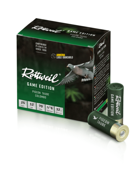 Cartucce da caccia CALIBRO 12 Rottweil game edition per colombo calibro 12 piombo 10 32 gr scatola da 25