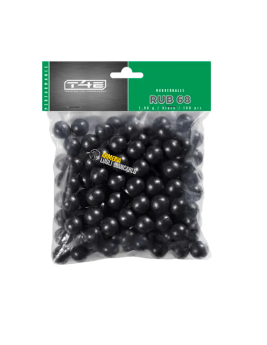 Colpi RUB 68 Umarex T4E - Palline in gomma rigida, 68-2,8 g, 100 pezzi  Palle in gomma calibro codice 2.4789