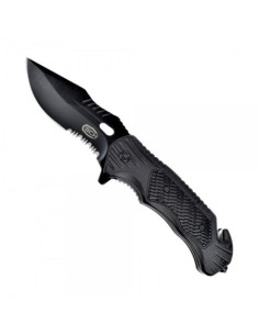 COLTELLO TATTICO ARMERIA LUGLI SCK PIEGHEVOLE POLICE LAMA 8cm CUTTER E FRANGIVETRO (CW-164-1)