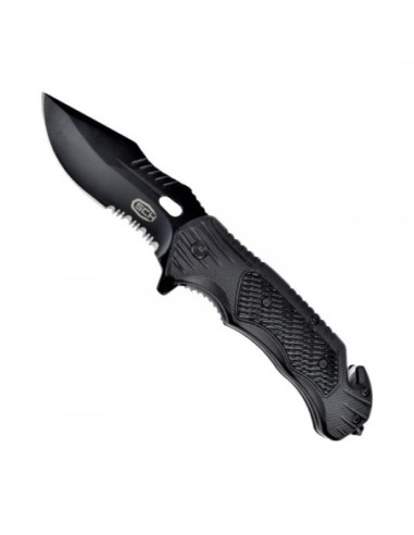 COLTELLO TATTICO ARMERIA LUGLI SCK PIEGHEVOLE POLICE LAMA 8cm CUTTER E FRANGIVETRO (CW-164-1)