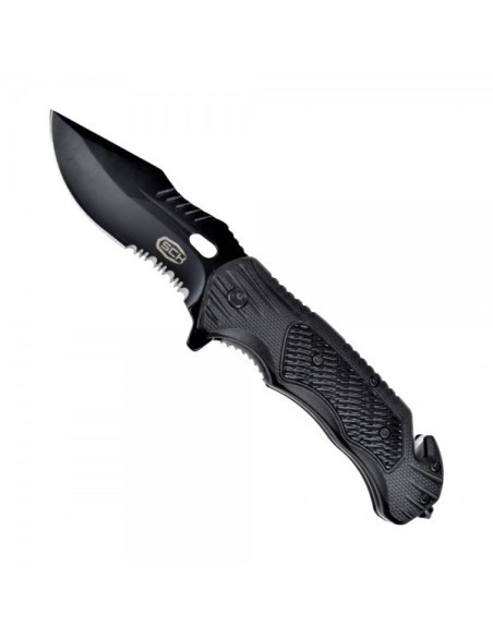 COLTELLO TATTICO ARMERIA LUGLI SCK PIEGHEVOLE POLICE LAMA 8cm CUTTER E FRANGIVETRO (CW-164-1)