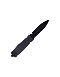 COLTELLO DA CINTURA NERO ARMERIA LUGLI SCK LAMA FISSA 11cm, CON FODERO (CW-823-4)