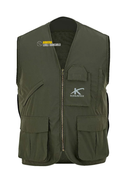 VERDALIS VEST 406 Gilet Da Caccia/ Pesca Verde in tessuto elasticizzato e traspirante taglia XXXXL