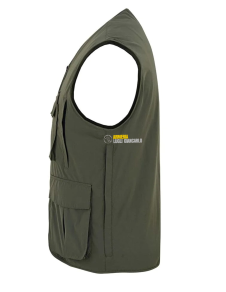 VERDALIS VEST 406 Gilet Da Caccia/ Pesca Verde in tessuto elasticizzato e traspirante taglia  XXXL