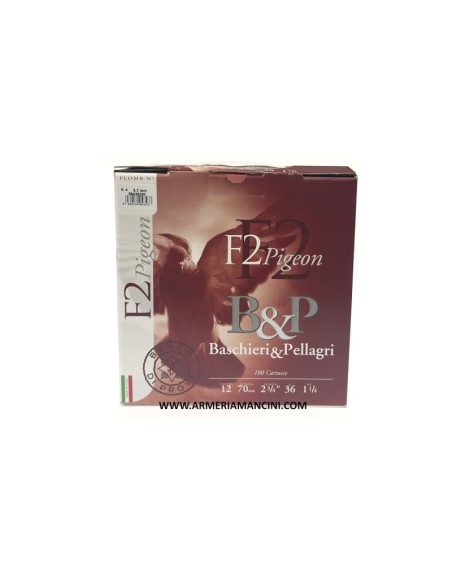 Cartucce F2 Pigeon calibro 12 Baschieri & Pellagri 60€ confezione da 100 36gr