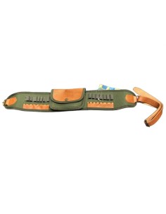 CARTUCCIERA PER ARMI VERDE 2144 PER CARABINA IN CORDURA 14 CELLE CON TASCA CENTRALE