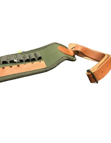 CARTUCCIERA PER ARMI VERDE 2144 PER CARABINA IN CORDURA 14 CELLE CON TASCA CENTRALE