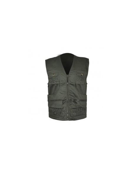 Caccia Pesca Tempo Libero Gilet Verde Patton con doppia cartuccera