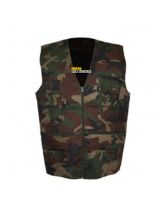 Caccia Pesca Tempo Libero woodland  Gilet mimetico Patton con doppia cartuccera Codice  BC 1349-17