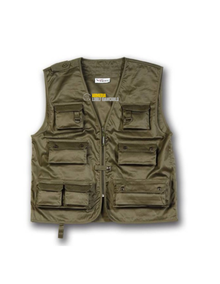 Caccia Pesca Gilet verde XXL Patton multitasche Codice 2264 Marca Patton Gilet multitasche in cotone, ampia carniera