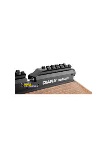 CARABINA PCP LIBERA VENDITA DIANA F OUTLAW IN LEGNO CALIBRO 4,5 CON CARICATORE 12 COLPI