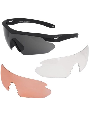 Occhiali balistici Swiss Eye - Occhiali tattici Nighthawk Pro, colore: Nero 40293