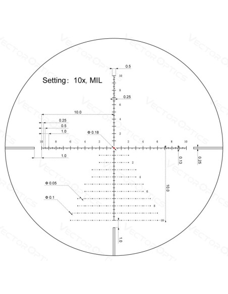 Ottica da tiro per carabine / pcp SCOL-74 VECTOR OPTICS VEYRON SFP GENII