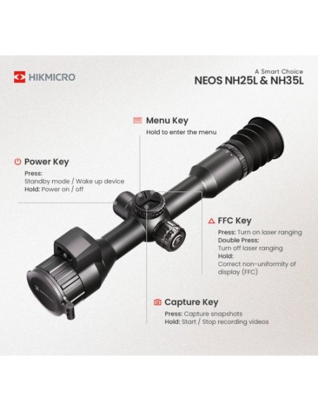 OTTICA TERMICA HIKMICRO NEOS NH35L Cannocchiale termico con telemetro 384×288