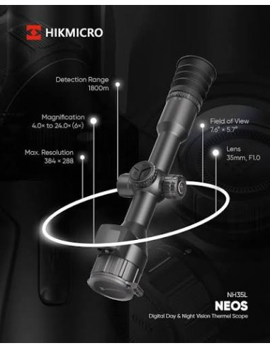 OTTICA TERMICA HIKMICRO NEOS NH35L Cannocchiale termico con telemetro 384×288