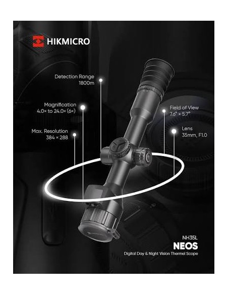 OTTICA TERMICA HIKMICRO NEOS NH35L Cannocchiale termico con telemetro 384×288