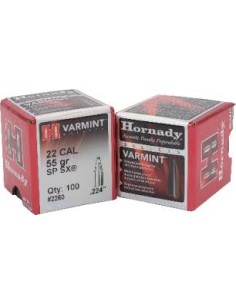 HORNADY Palle VARMINT 224" 55gr SPSX 2260 (100pz) 2