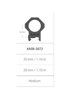 Anelli picatinny in alluminio per carabina diametro 30mm altezza 28mm codice XASR-3072 2