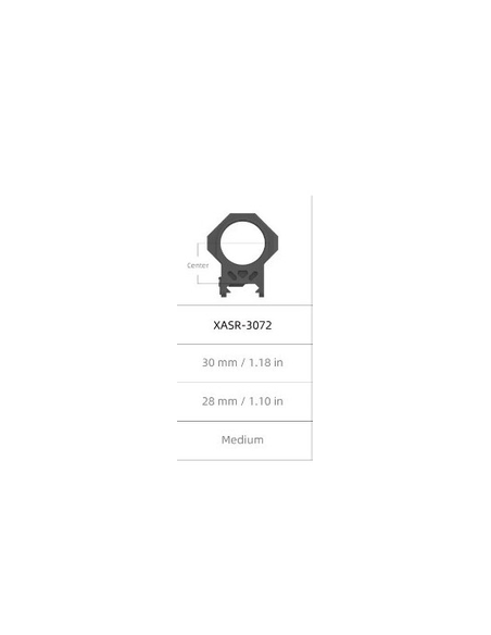 Anelli attacchi per carabine Vector Optics  picatinny in alluminio per carabina diametro 30mm altezza 28mm codice XASR-3072