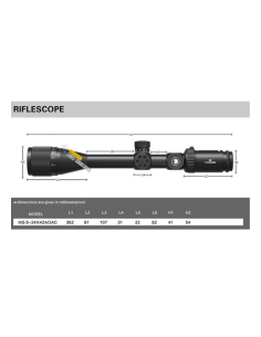 IBP044      Ottiche e Sistemi di Mira Cannocchiali   CANNOCCHIALE DO MS 6-24X42 AO IR anelli 11 mm 2