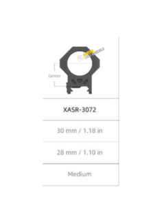Anelli picatinny in alluminio per carabina diametro 30mm altezza 28mm codice XASR-3072 2