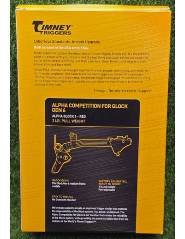 Scatto Timney Alpha Competition per Glock GEN 6 codice 81950
