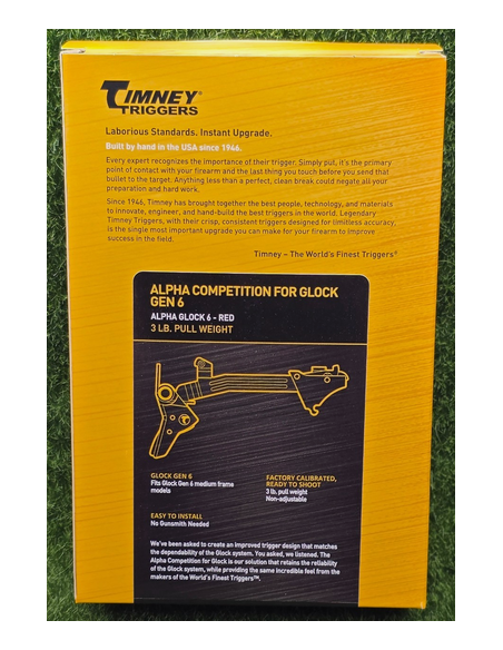 Scatto Timney Alpha Competition per Glock GEN 6 codice 81950