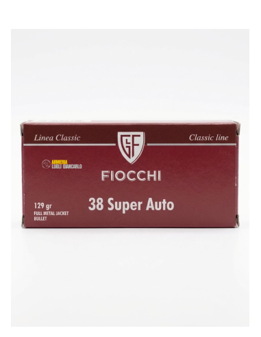 Munizioni/Colpi Fiocchi calibro 38 Super Auto 129gr FMJ Linea Classic confezione da 50