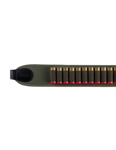 RA-22C ARMERIA LUGLI CARTUCCERA IN PELLE E POLIESTERE CON CELLE ELASTICHE PER CAL 12
