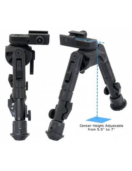UTG Recon 360 TL Bipod, altezza centrale 5.5"-7", Picatinny