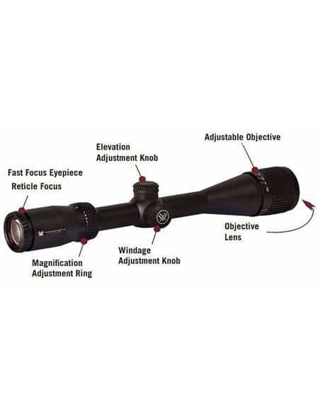 Vortex Crossfire II 4-12x40 AO Richtkijker, Dead-Hold BDC Dradenkruis (MOA)