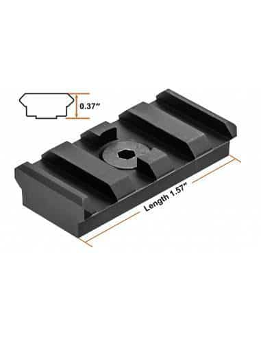 UTG Pro M-Lok(TM) 4-Slot Picatinny Rail Section, Black by