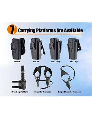 CYTAC - Fondina di Sicurezza Tattica di Livello II, Adatta per CZ 75 SP-01 Shadow, Include Custodia Mag in Omaggio, R-Defender G