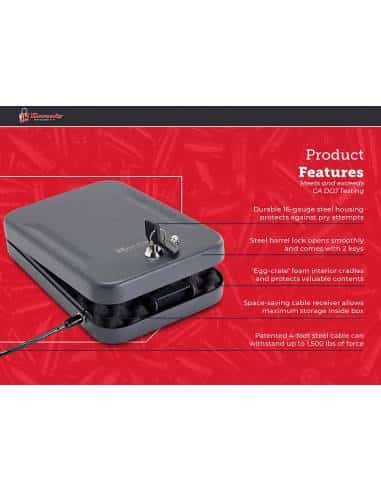 Hornady - Cassaforte per pistole in acciaio, Unisex - Adulto, Hornady® 95200 Lock Box (Large), Cruz V2 Fresh Foam, Large