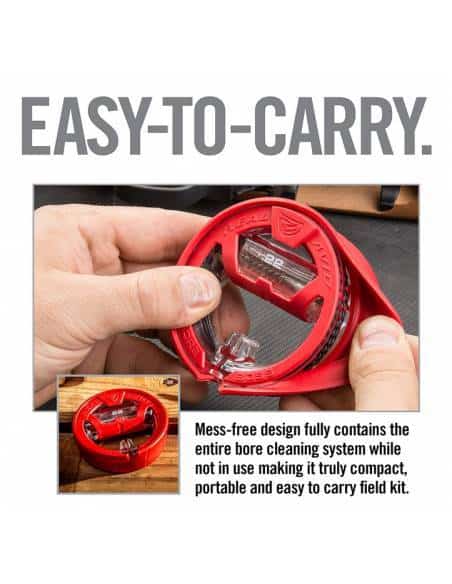 Real Avid, Bore Boss .22CAL-Clean Storing, Pull Through, Foro Sistema di Pulizia Unisex-Adulto, Nero/Rosso, No Size