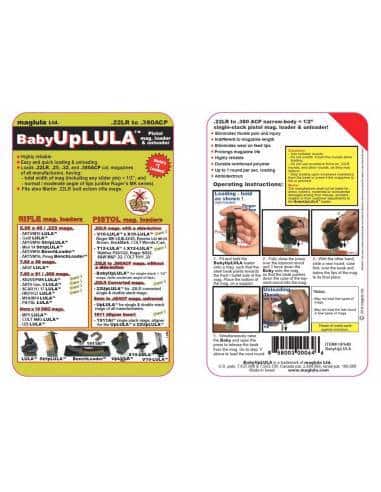 BabyUpLULA - .22LR to .380ACP Maglula Baby Uplula HandGun Speed Magazine Loader. by Mag Lula UpLula