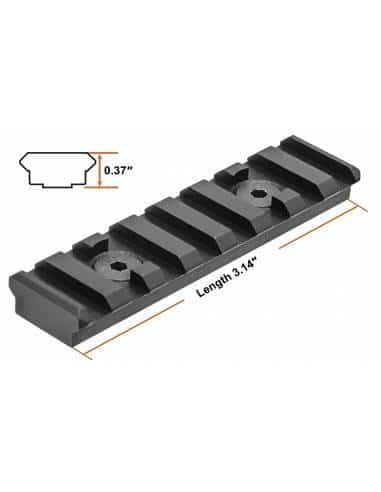 UTG PRO M-LOK(TM) - Sezione Picatinny a 8 fessure, colore: Nero