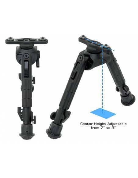 UTG Recon 360 TL Bipod, 7"-9" altezza centrale, M-LOK