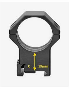 Contessa Light Picatinny Rings 34mm Alti H 19mm - LPR03/C 2