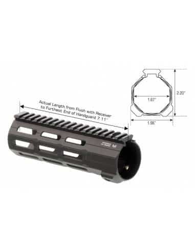 UTG - AR15 - Guardamano da 13" Free Float Super Slim KeyMod MTU005SSK