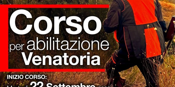 INIZIO CORSO PER ABILITAZIONE VENATORIA  