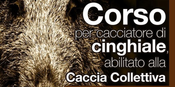 INIZIO CORSO CACCIA COLLETTIVA  AL CINGHIALE